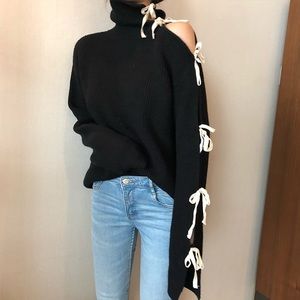 Women’s one off shoulder turtleneck sweater